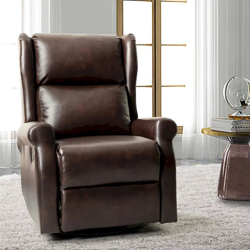Fauteuil pivotant moderne en similicuir pour chambre d'enfant avec piétement en métal