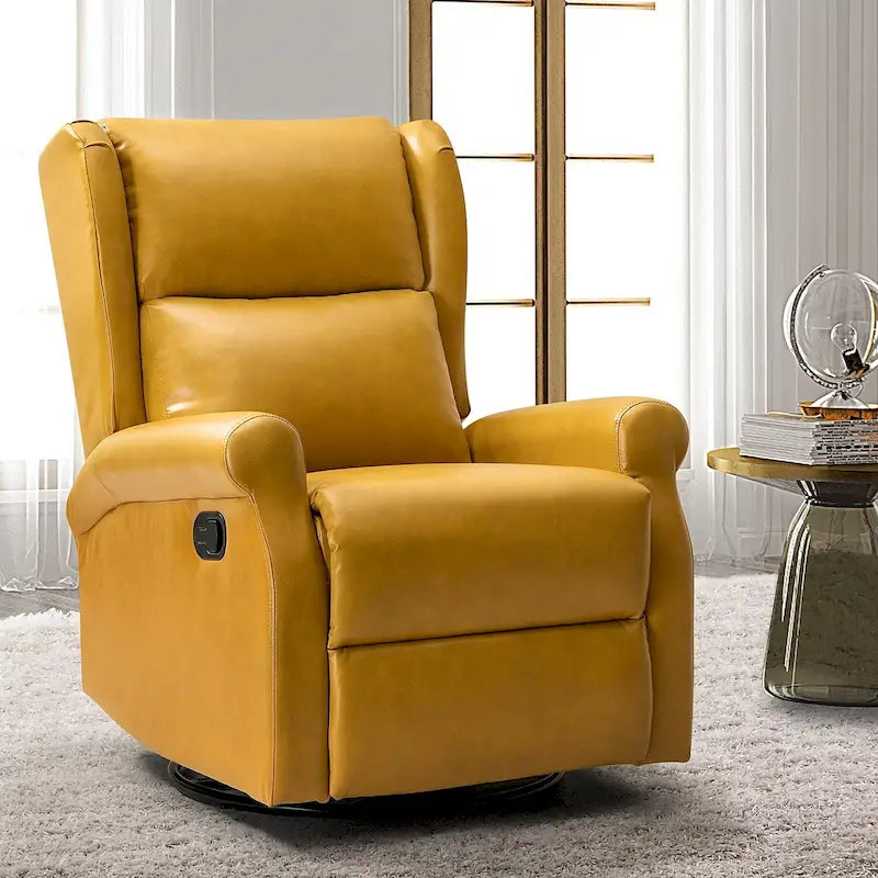 Fauteuil pivotant moderne en similicuir pour chambre d'enfant avec piétement en métal