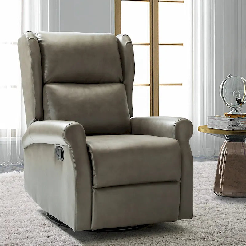 Fauteuil pivotant moderne en similicuir pour chambre d'enfant avec piétement en métal