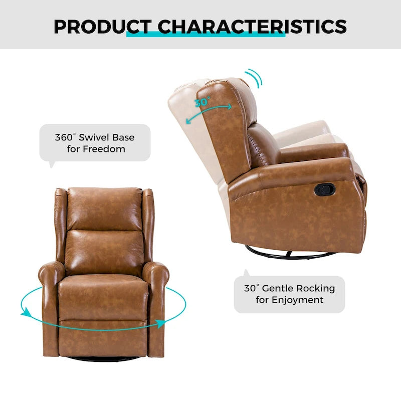 Fauteuil pivotant moderne en similicuir pour chambre d'enfant avec piétement en métal