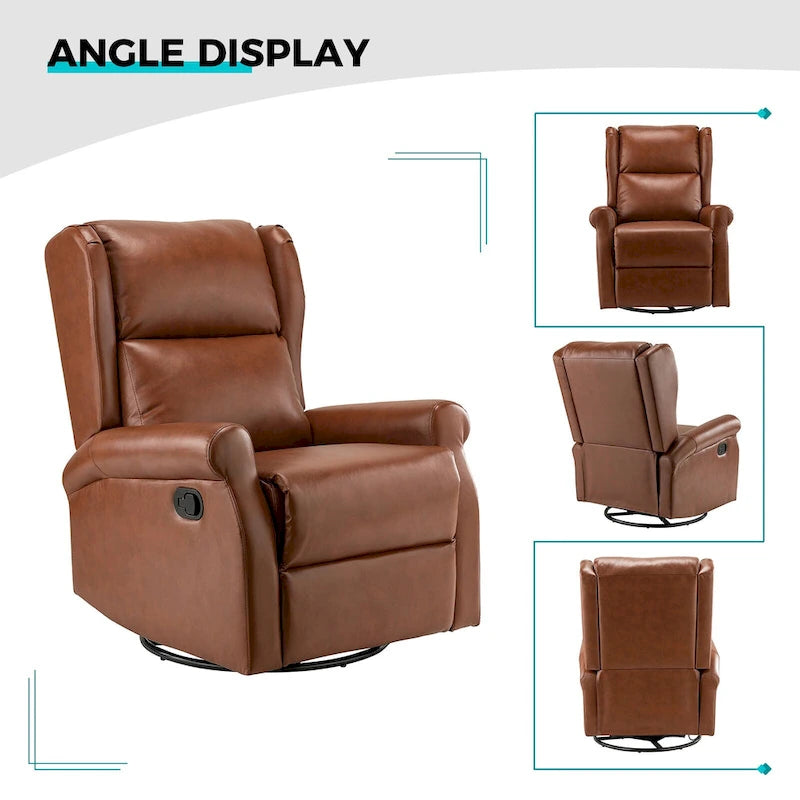 Fauteuil pivotant moderne en similicuir pour chambre d'enfant avec piétement en métal
