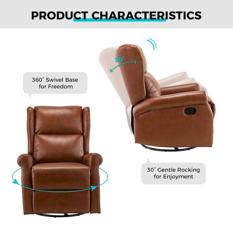 Fauteuil pivotant moderne en similicuir pour chambre d'enfant avec piétement en métal
