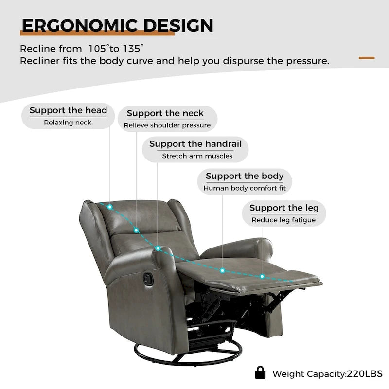 Fauteuil pivotant moderne en similicuir pour chambre d'enfant avec piétement en métal