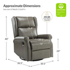 Fauteuil pivotant moderne en similicuir pour chambre d'enfant avec piétement en métal