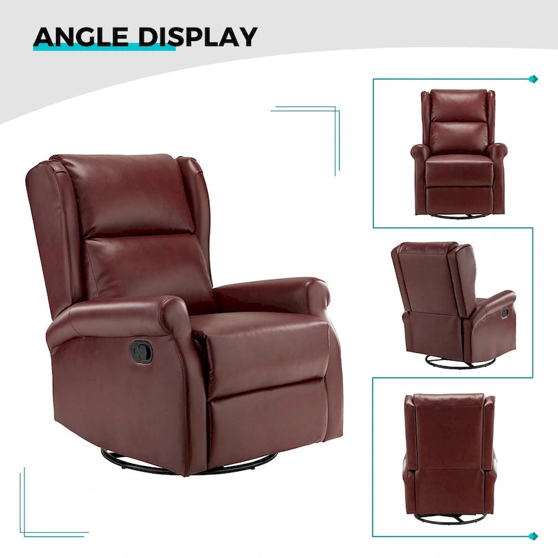 Fauteuil pivotant moderne en similicuir pour chambre d'enfant avec piétement en métal