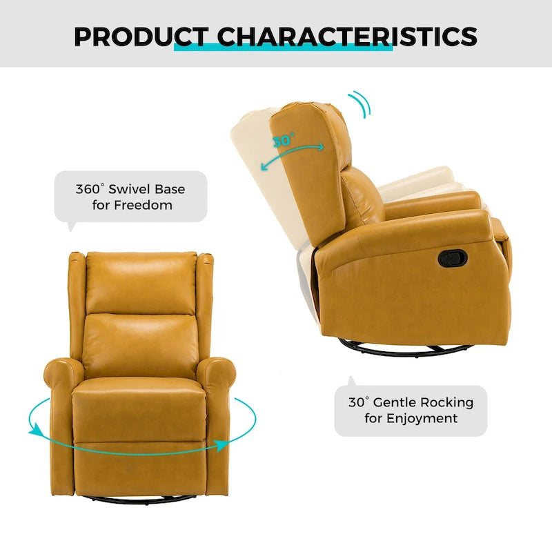 Fauteuil pivotant moderne en similicuir pour chambre d'enfant avec piétement en métal