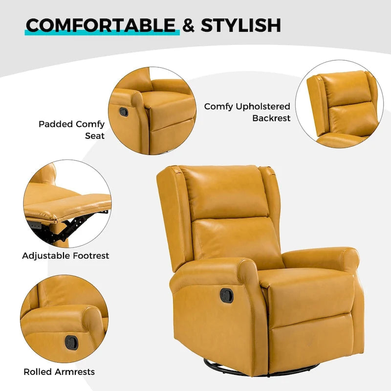Fauteuil pivotant moderne en similicuir pour chambre d'enfant avec piétement en métal