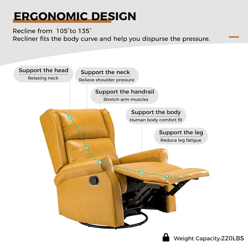 Fauteuil pivotant moderne en similicuir pour chambre d'enfant avec piétement en métal
