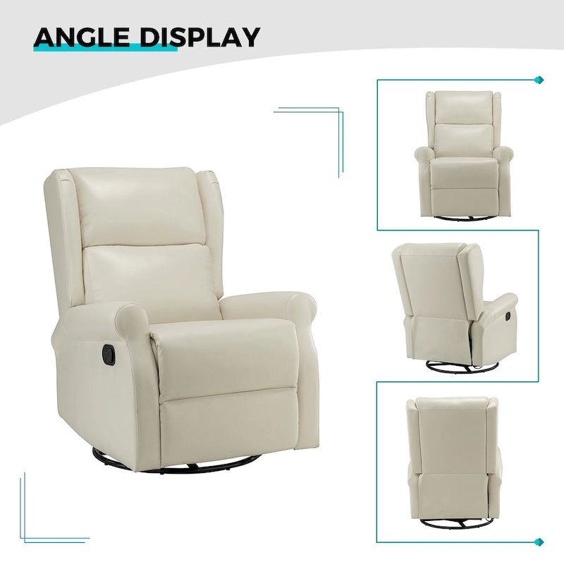 Fauteuil pivotant moderne en similicuir pour chambre d'enfant avec piétement en métal