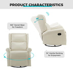 Fauteuil pivotant moderne en similicuir pour chambre d'enfant avec piétement en métal