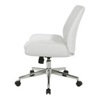 Chaise de bureau en similicuir et piétement chromé