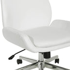 Chaise de bureau en similicuir et piétement chromé