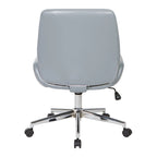 Chaise de bureau en similicuir et piétement chromé