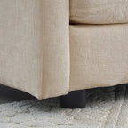 Canapé de salon moderne, chenille beige