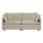 Canapé de salon moderne, chenille beige