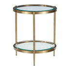 Table d'appoint ronde en verre trempé
