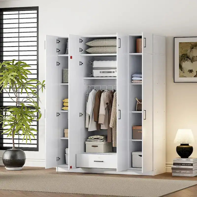 Armoire avec rangements et éléments hauts