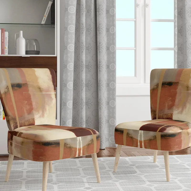 Chaises décoratives abstraites rembourrées et fauteuils de style moderne