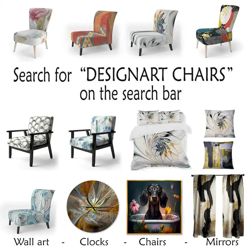 Chaises décoratives abstraites rembourrées et fauteuils de style moderne