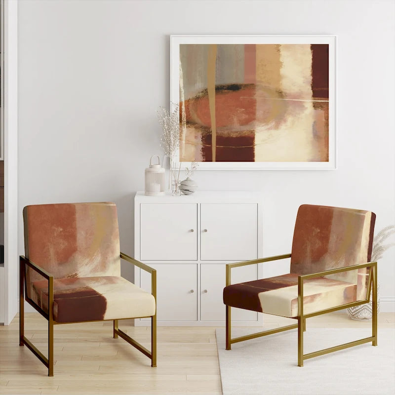 Chaises décoratives abstraites rembourrées et fauteuils de style moderne