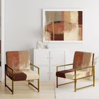 Chaises décoratives abstraites rembourrées et fauteuils de style moderne