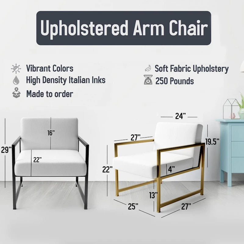 Chaises décoratives abstraites rembourrées et fauteuils de style moderne