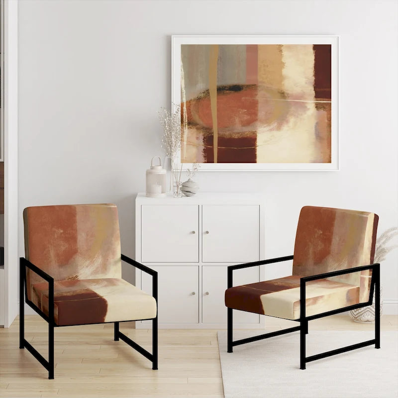 Chaises décoratives abstraites rembourrées et fauteuils de style moderne