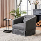Fauteuil pivotant avec ottoman, Fauteuil d'appoint pivotant pour salon