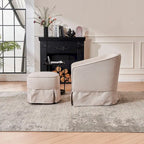 Fauteuil pivotant avec ottoman, Fauteuil d'appoint pivotant pour salon