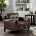 Chaise en cuir de vachette pleine fleur avec mousse à mémoire de forme et ressorts