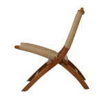 Fauteuil de salon en bois tissé à la main