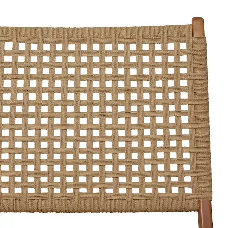Fauteuil de salon en bois tissé à la main