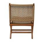 Fauteuil de salon en bois tissé à la main