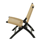 Fauteuil de salon en bois tissé à la main