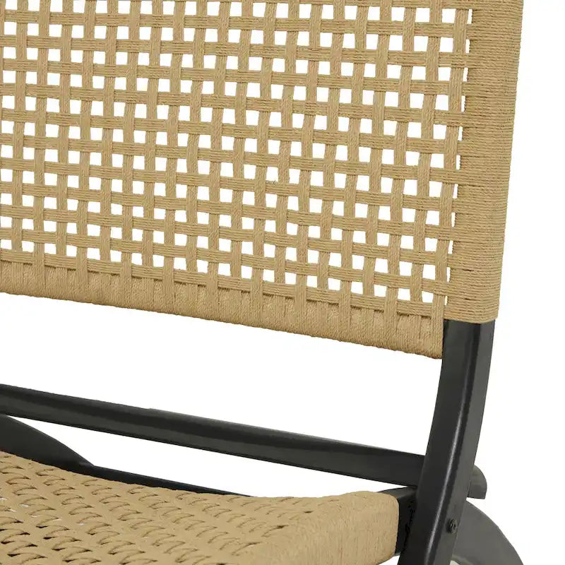 Fauteuil de salon en bois tissé à la main
