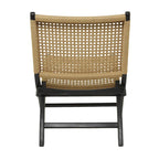 Fauteuil de salon en bois tissé à la main